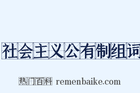 社会主义公有制组词是什么意思的图片